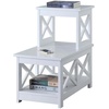 image:imageConvenience Concepts Oxford 2 Step Chairside End Table EspressoWhite