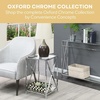 image:imageConvenience Concepts Oxford Chrome Glass C End Table 1575  Contemporary Modern C Couch Table Removable Glass Tabletop for Living Room Bedroom GlassChrome