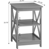 image:imageConvenience Concepts Oxford End Table 1575  Modern Living Room Table with Storage Shelves Transitional Nightstand Side Table for Home Decor and Display DriftwoodWhiteGrey