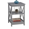 image:imageConvenience Concepts Oxford End Table 1575  Modern Living Room Table with Storage Shelves Transitional Nightstand Side Table for Home Decor and Display DriftwoodWhiteGrey
