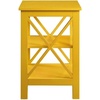 image:imageConvenience Concepts Oxford End Table 1575  Modern Living Room Table with Storage Shelves Transitional Nightstand Side Table for Home Decor and Display DriftwoodWhiteYellow