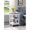 image:imageConvenience Concepts Oxford End Table 1575  Modern Living Room Table with Storage Shelves Transitional Nightstand Side Table for Home Decor and Display DriftwoodWhiteDriftwoodWhite