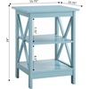 image:imageConvenience Concepts Oxford End Table 1575  Modern Living Room Table with Storage Shelves Transitional Nightstand Side Table for Home Decor and Display DriftwoodWhiteSea Foam Blue