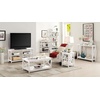 image:imageConvenience Concepts Oxford End Table 1575  Modern Living Room Table with Storage Shelves Transitional Nightstand Side Table for Home Decor and Display DriftwoodWhiteWhite