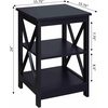 image:imageConvenience Concepts Oxford End Table 1575  Modern Living Room Table with Storage Shelves Transitional Nightstand Side Table for Home Decor and Display DriftwoodWhiteBlack