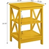 image:imageConvenience Concepts Oxford End Table 1575  Modern Living Room Table with Storage Shelves Transitional Nightstand Side Table for Home Decor and Display DriftwoodWhiteYellow