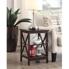 image:imageConvenience Concepts Oxford End Table 1575  Modern Living Room Table with Storage Shelves Transitional Nightstand Side Table for Home Decor and Display DriftwoodWhiteEspresso