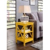 image:imageConvenience Concepts Oxford End Table 1575  Modern Living Room Table with Storage Shelves Transitional Nightstand Side Table for Home Decor and Display DriftwoodWhiteYellow