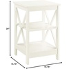 image:imageConvenience Concepts Oxford End Table 1575  Modern Living Room Table with Storage Shelves Transitional Nightstand Side Table for Home Decor and Display DriftwoodWhiteIvory