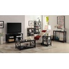 image:imageConvenience Concepts Oxford End Table 1575  Modern Living Room Table with Storage Shelves Transitional Nightstand Side Table for Home Decor and Display DriftwoodWhiteBlack