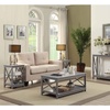 image:imageConvenience Concepts Oxford End Table 1575  Modern Living Room Table with Storage Shelves Transitional Nightstand Side Table for Home Decor and Display DriftwoodWhiteGrey