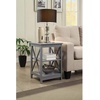 image:imageConvenience Concepts Oxford End Table 1575  Modern Living Room Table with Storage Shelves Transitional Nightstand Side Table for Home Decor and Display DriftwoodWhiteGrey