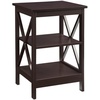 image:imageConvenience Concepts Oxford End Table 1575  Modern Living Room Table with Storage Shelves Transitional Nightstand Side Table for Home Decor and Display DriftwoodWhiteEspresso
