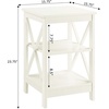 image:imageConvenience Concepts Oxford End Table 1575  Modern Living Room Table with Storage Shelves Transitional Nightstand Side Table for Home Decor and Display DriftwoodWhiteIvory
