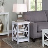 image:imageConvenience Concepts Oxford End Table 1575  Modern Living Room Table with Storage Shelves Transitional Nightstand Side Table for Home Decor and Display DriftwoodWhiteWhite