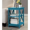 image:imageConvenience Concepts Oxford End Table 1575  Modern Living Room Table with Storage Shelves Transitional Nightstand Side Table for Home Decor and Display DriftwoodWhiteBlue