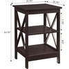 image:imageConvenience Concepts Oxford End Table 1575  Modern Living Room Table with Storage Shelves Transitional Nightstand Side Table for Home Decor and Display DriftwoodWhiteEspresso