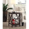 image:imageConvenience Concepts Oxford End Table 1575  Modern Living Room Table with Storage Shelves Transitional Nightstand Side Table for Home Decor and Display DriftwoodWhiteEspresso