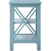 image:imageConvenience Concepts Oxford End Table 1575  Modern Living Room Table with Storage Shelves Transitional Nightstand Side Table for Home Decor and Display DriftwoodWhiteSea Foam Blue
