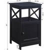 image:imageConvenience Concepts Oxford End Table with Storage Cabinet and Shelf BlackBlack