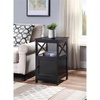 image:imageConvenience Concepts Oxford End Table with Storage Cabinet and Shelf BlackBlack