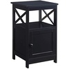 image:imageConvenience Concepts Oxford End Table with Storage Cabinet and Shelf BlackBlack
