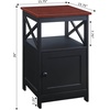 image:imageConvenience Concepts Oxford End Table with Storage Cabinet and Shelf BlackCherryBlack