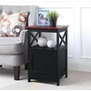 image:imageConvenience Concepts Oxford End Table with Storage Cabinet and Shelf BlackCherryBlack