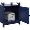 image:imageConvenience Concepts Oxford End Table with Storage Cabinet and Shelf BlackCobalt Blue