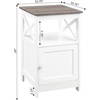 image:imageConvenience Concepts Oxford End Table with Storage Cabinet and Shelf BlackDriftwoodWhite