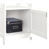 image:imageConvenience Concepts Oxford End Table with Storage Cabinet and Shelf BlackDriftwoodWhite