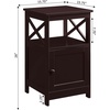 image:imageConvenience Concepts Oxford End Table with Storage Cabinet and Shelf BlackEspresso