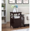 image:imageConvenience Concepts Oxford End Table with Storage Cabinet and Shelf BlackEspresso