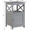image:imageConvenience Concepts Oxford End Table with Storage Cabinet and Shelf BlackGrey