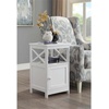 image:imageConvenience Concepts Oxford End Table with Storage Cabinet and Shelf BlackWhite