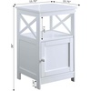 image:imageConvenience Concepts Oxford End Table with Storage Cabinet and Shelf BlackWhite