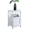 image:imageConvenience Concepts Oxford End Table with Storage Cabinet and Shelf BlackWhite