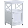 image:imageConvenience Concepts Oxford End Table with Storage Cabinet and Shelf BlackWhite