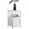 image:imageConvenience Concepts Oxford End Table with Storage Cabinet and Shelf BlackWhite