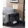 image:imageConvenience Concepts Oxford Flip Top End Table with Charging Station and Shelf WhiteBlack