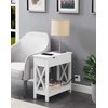 image:imageConvenience Concepts Oxford Flip Top End Table with Charging Station and Shelf WhiteWhite