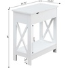 image:imageConvenience Concepts Oxford Flip Top End Table with Charging Station and Shelf WhiteWhite