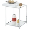image:imageConvenience Concepts Palm Beach End Table with Shelf and Removable Trays WhiteWhite