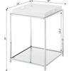 image:imageConvenience Concepts Palm Beach End Table with Shelf and Removable Trays WhiteWhite