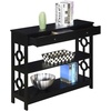 image:imageConvenience Concepts Ring 1 Drawer Console Table with Shelves GrayBlack