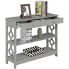 image:imageConvenience Concepts Ring 1 Drawer Console Table with Shelves GrayGrey