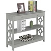 image:imageConvenience Concepts Ring 1 Drawer Console Table with Shelves GrayGrey