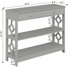 image:imageConvenience Concepts Ring 1 Drawer Console Table with Shelves GrayGrey