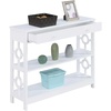 image:imageConvenience Concepts Ring 1 Drawer Console Table with Shelves GrayWhite
