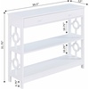 image:imageConvenience Concepts Ring 1 Drawer Console Table with Shelves GrayWhite